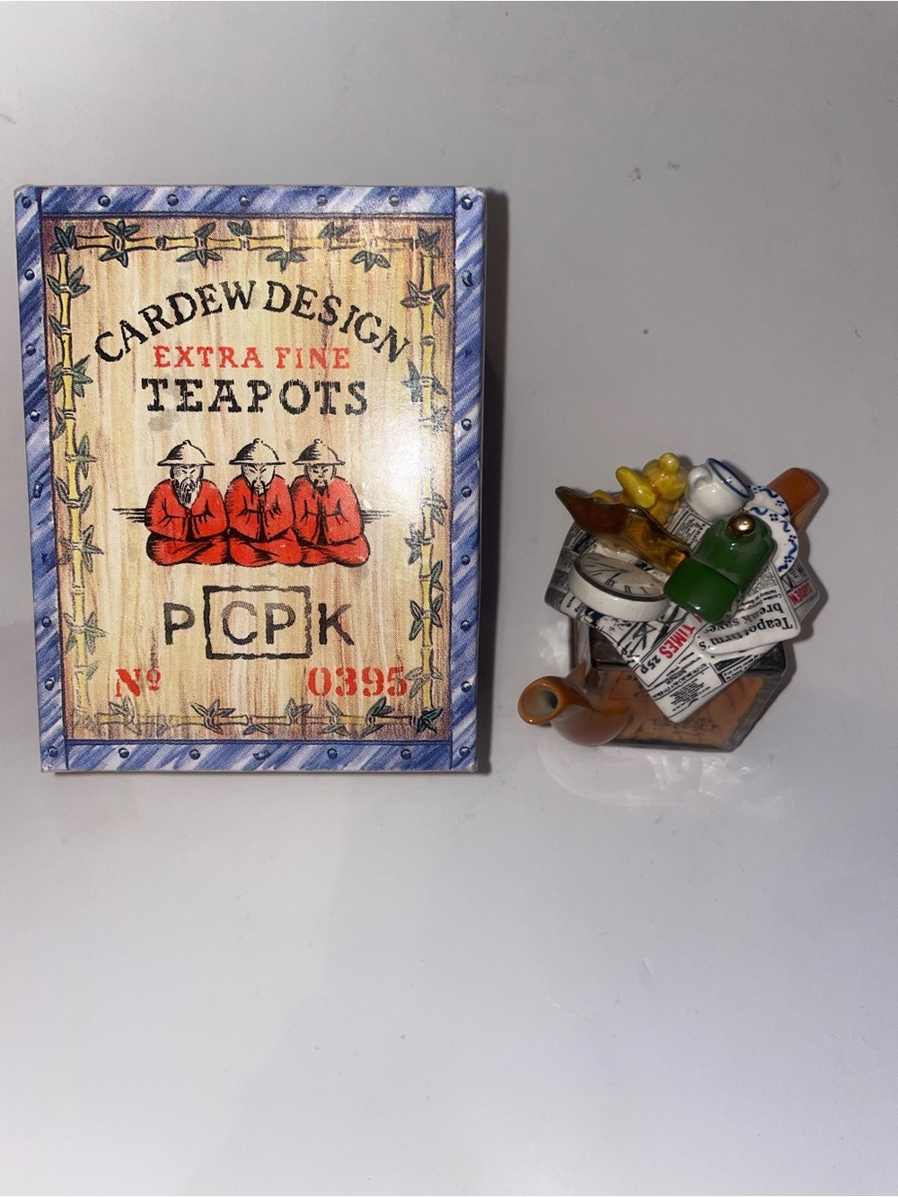 Vintage Paul Cardew Design Miniature Teapot Teddy Bears Picnic Wood Box 90s